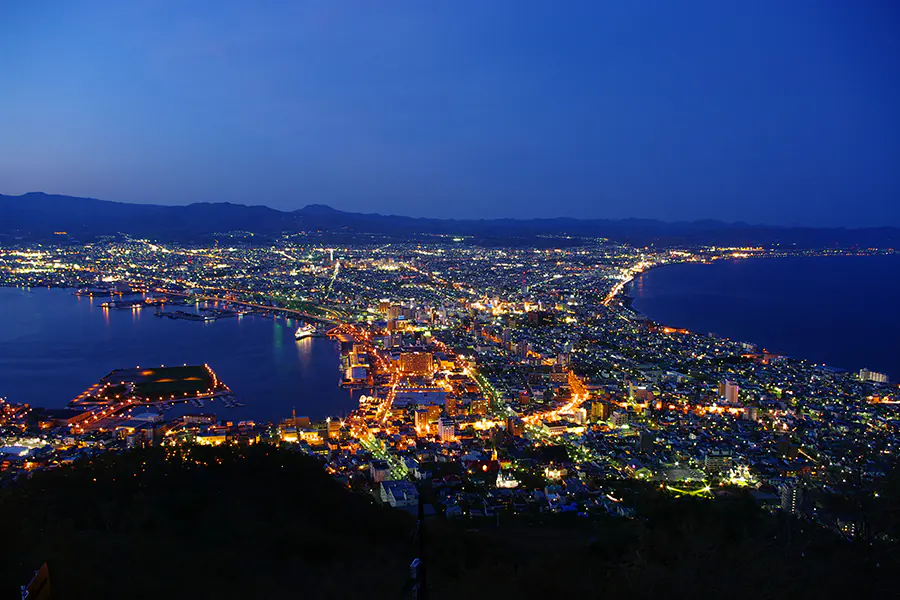 The night view of Hakodate